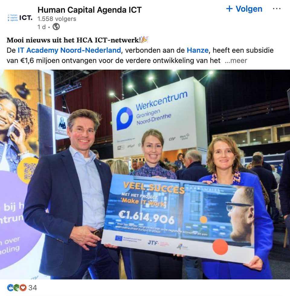 Volg je ons al op Linkedin?